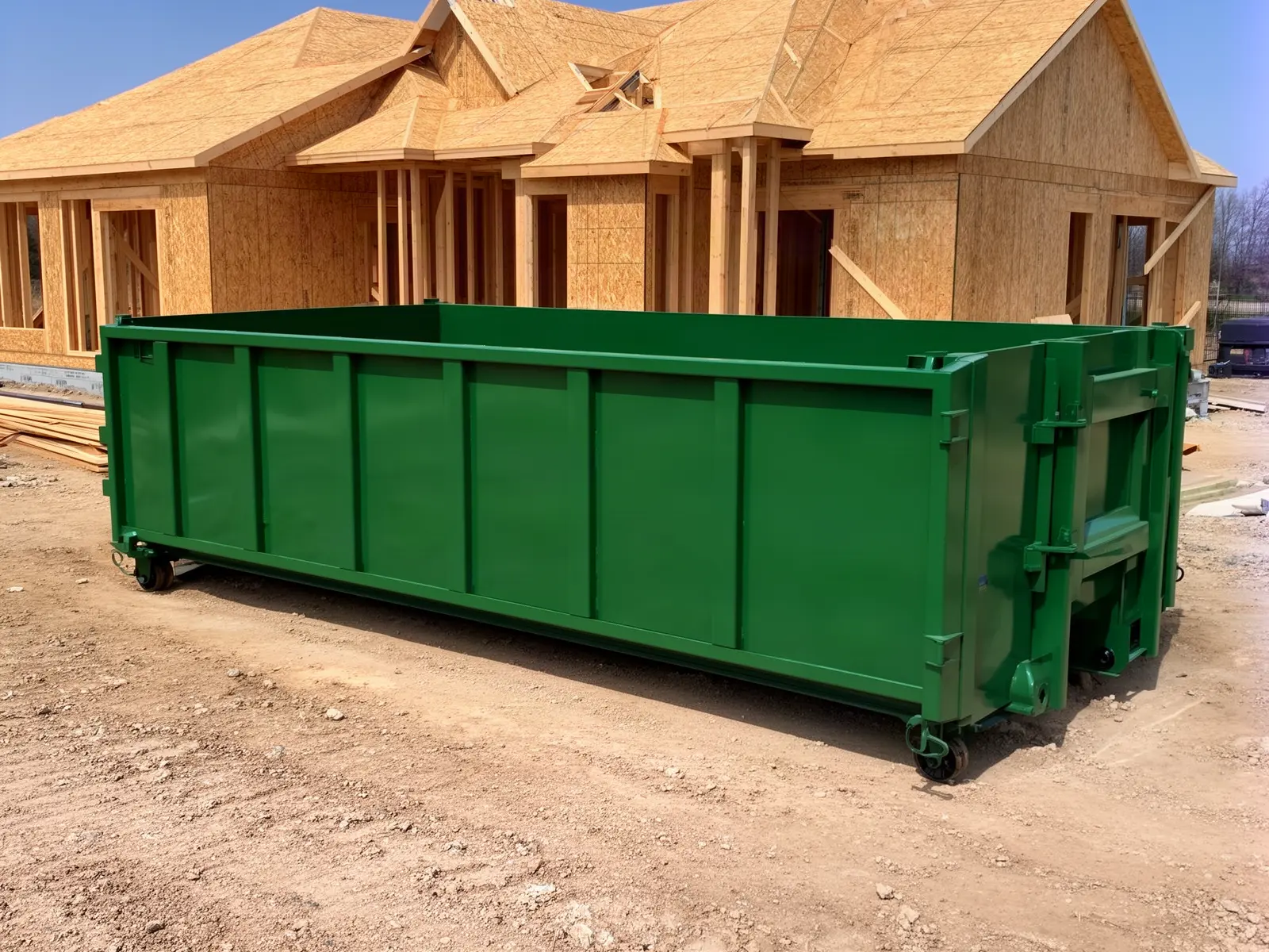 Roll-off dumpster from K & A Dumpster Rentals in Fort Worth, TX